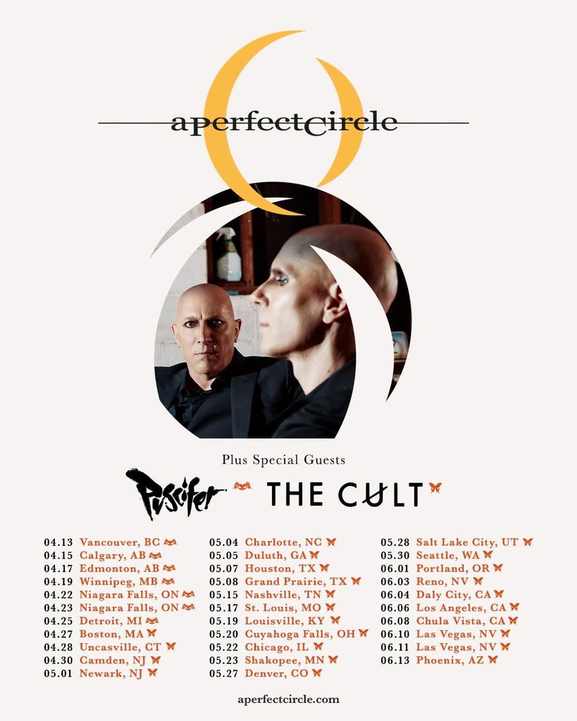 A PERFECT CIRCLE N. AMERICA TOUR 2027 SETLIST PLAYLIST