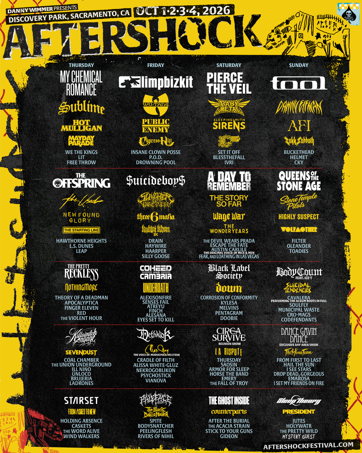 AFTERSHOCK 2026 COMPLETE SETLIST PLAYLIST