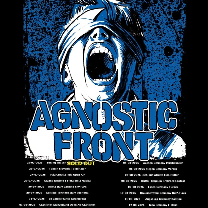 AGNOSTIC FRONT EUROPE 2026 SETLIST PLAYLIST