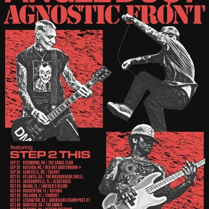 ANGEL DU$T & AGNOSTIC FRONT US 2026 SETLIST PLAYLIST