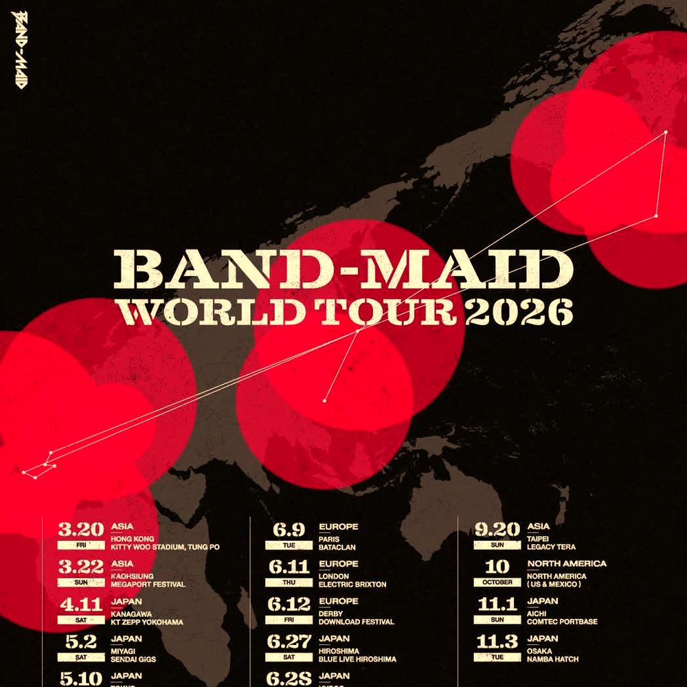 BAND-MAID WORLD TOUR 2026 Setlist Playlist