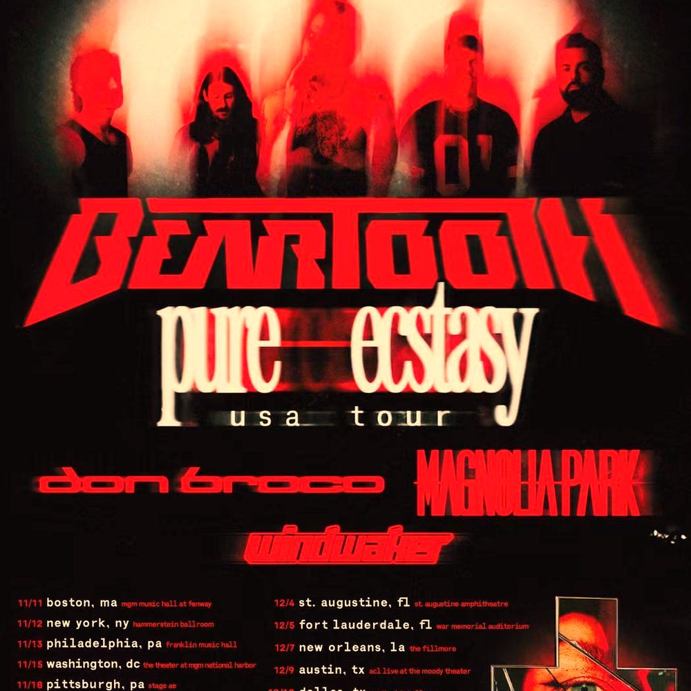 BEARTOOTH PURE ECSTASY USA TOUR 2026 SETLIST PLAYLIST