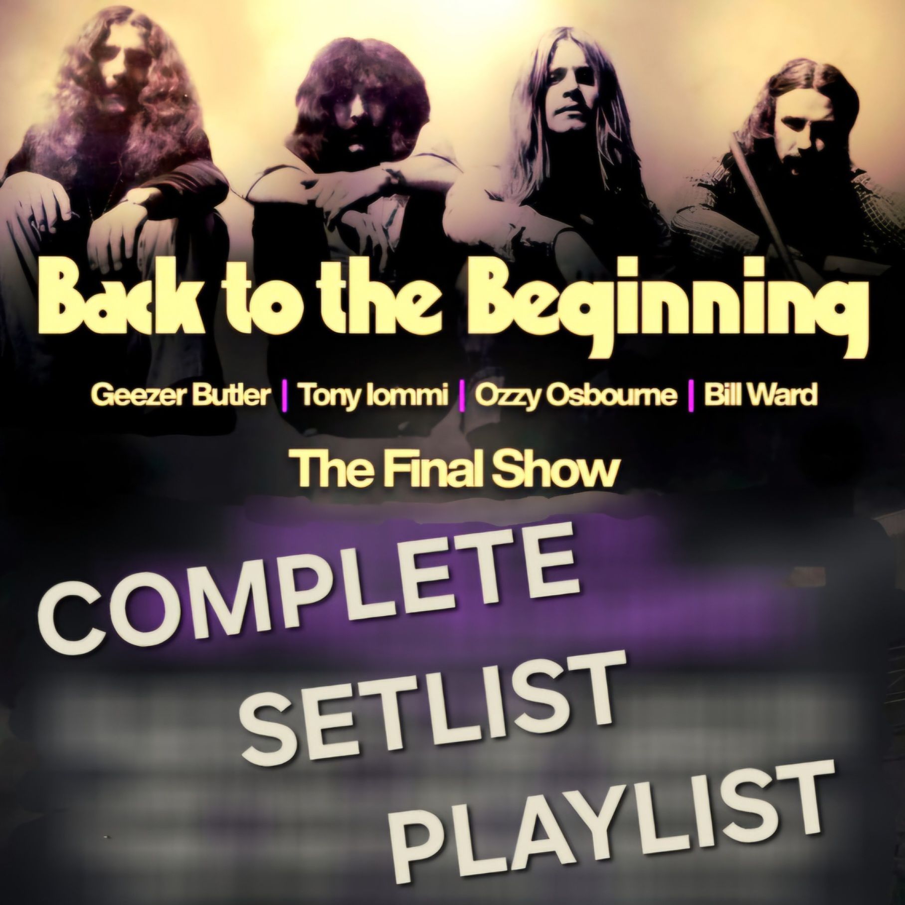 BLACK SABBATH / OZZY Back To The Beginning Complete Setlist Playlist