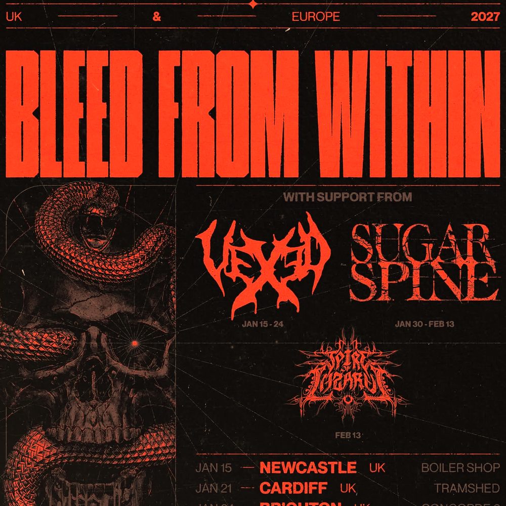 BLEED FROM WITHIN UK & EUROPE 2027 SETLIST PLAYLIST