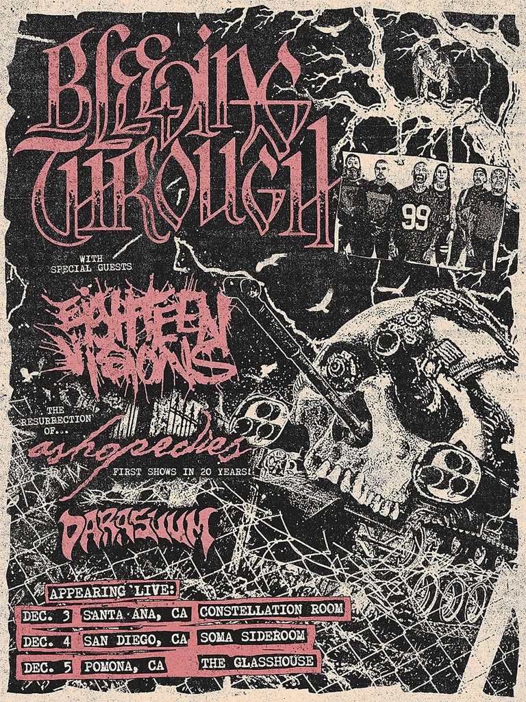 BLEEDING THROUGH SO.CAL. 2026 SETLIST PLAYLIST