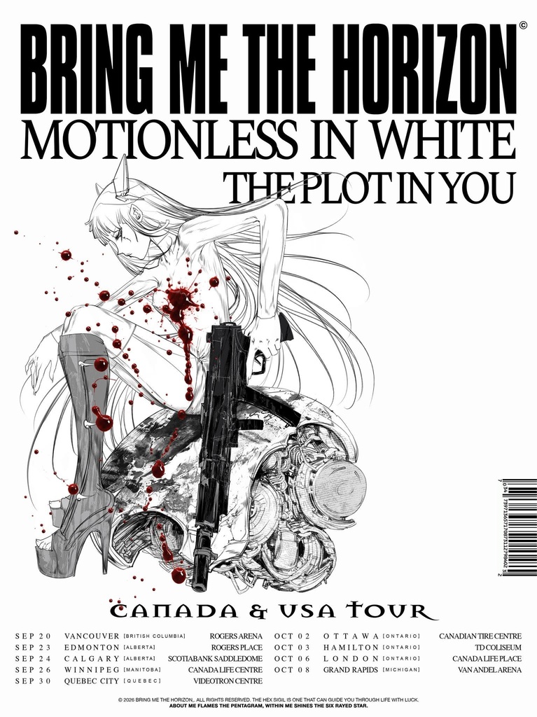 BMTH / MIW / TPIY CANADA & USA TOUR 2026 SETLIST PLAYLIST