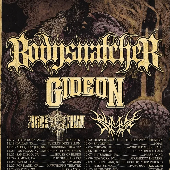BODYSNATCHER HELL IS HERE, HELL IS HOME AMERICA TOUR 2026 SETLIST PLAYLIST