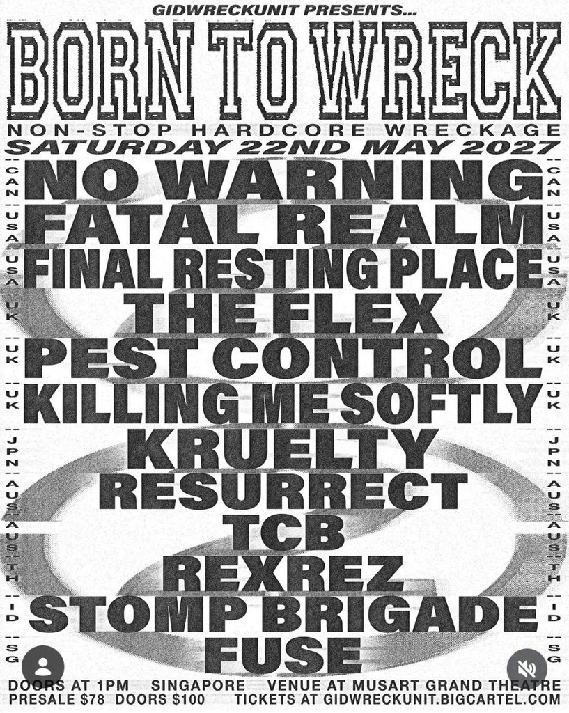 BORN TO WRECK AT MUSART GRAND THEATRE, 05-22-2027 GETREADY PLAYLIST