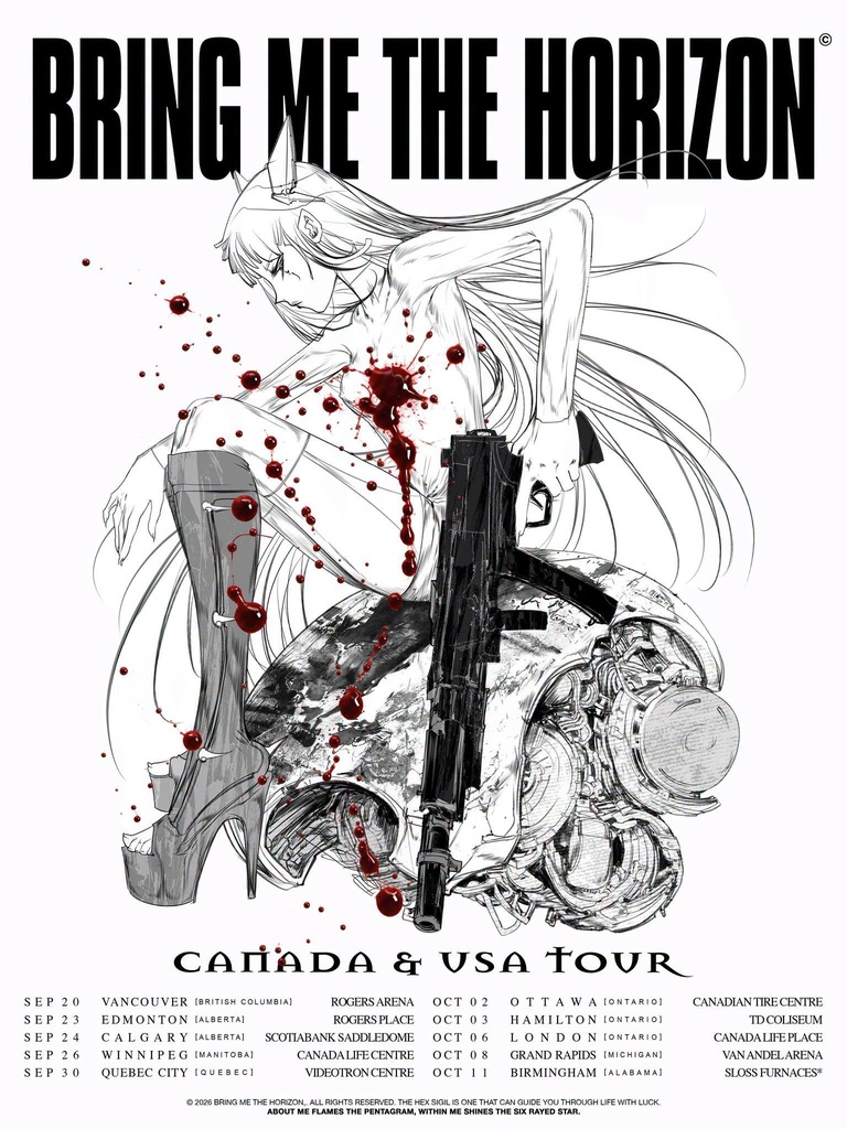 BRING ME THE HORIZON CANADA & USA TOUR 2026 SETLIST PLAYLIST