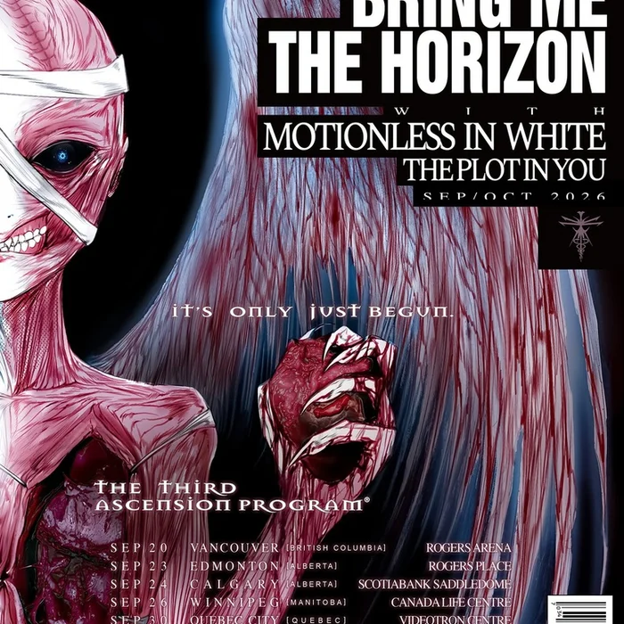 BRING ME THE HORIZON THE THIRD ASCENSION PROGRAM N. AMERICA 2026 SETLIST PLAYLIST