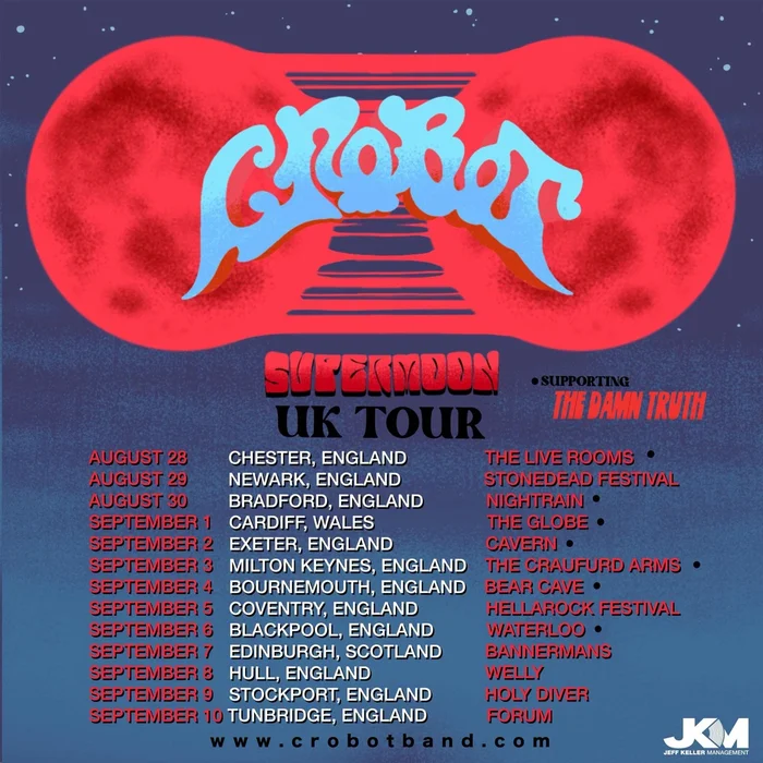 CROBOT SUPERMOON UK TOUR 2026 SETLIST PLAYLIST