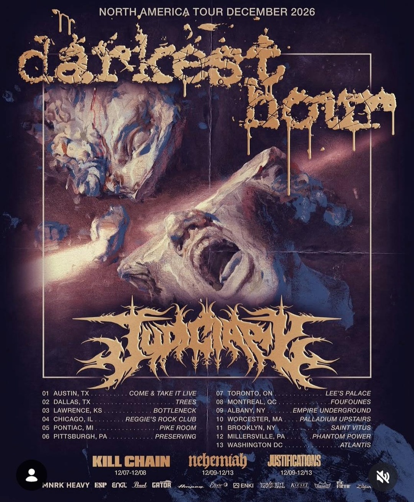 DARKEST HOUR & JUDICIARY NORTH AMERICA TOUR 2026 SETLIST PLAYLIST