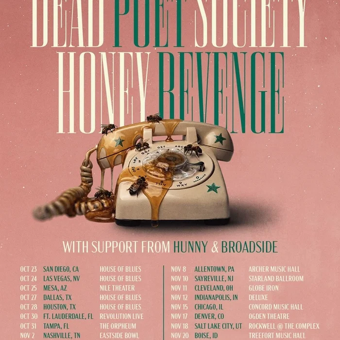 DEAD POET SOCIETY & HONEY REVENGE US 2026 SETLIST PLAYLIST