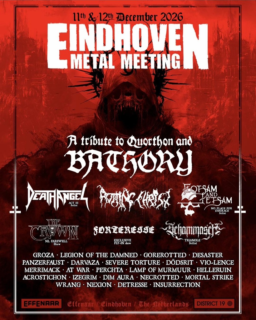 DEATH ANGEL & ROTTING CHRIST & FLOTSAM AND JETSAM & THE CROWN & FORTERESSE & SCHAMMASCH TBD 2026 SETLIST PLAYLIST