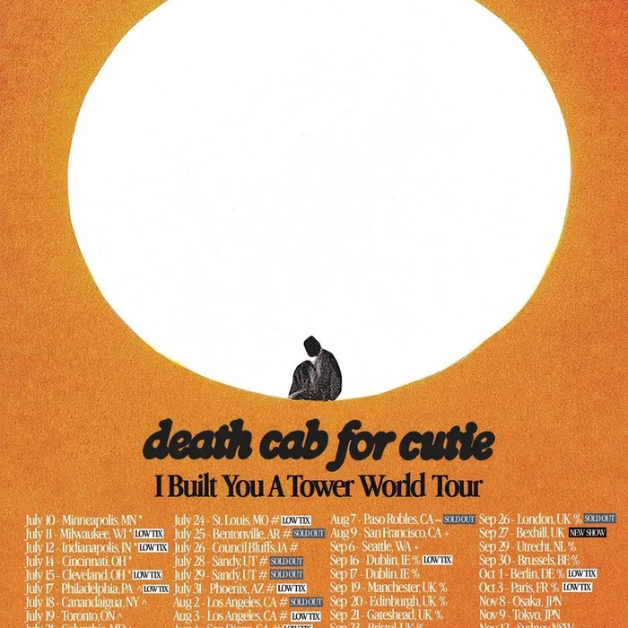 DEATH CAB FOR CUTIE I BUILT YOU A TOWER WORLD TOUR 2026 SETLIST PLAYLIST