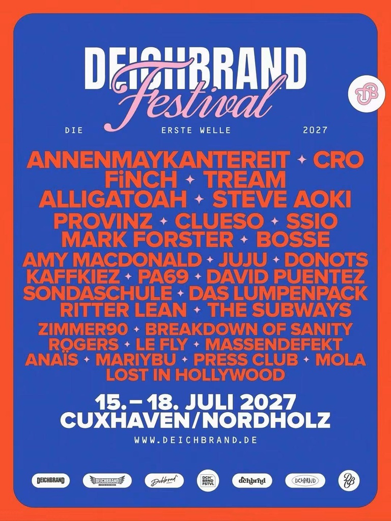 DEICHBRAND FESTIVAL 2027 COMPLETE SETLIST PLAYLIST