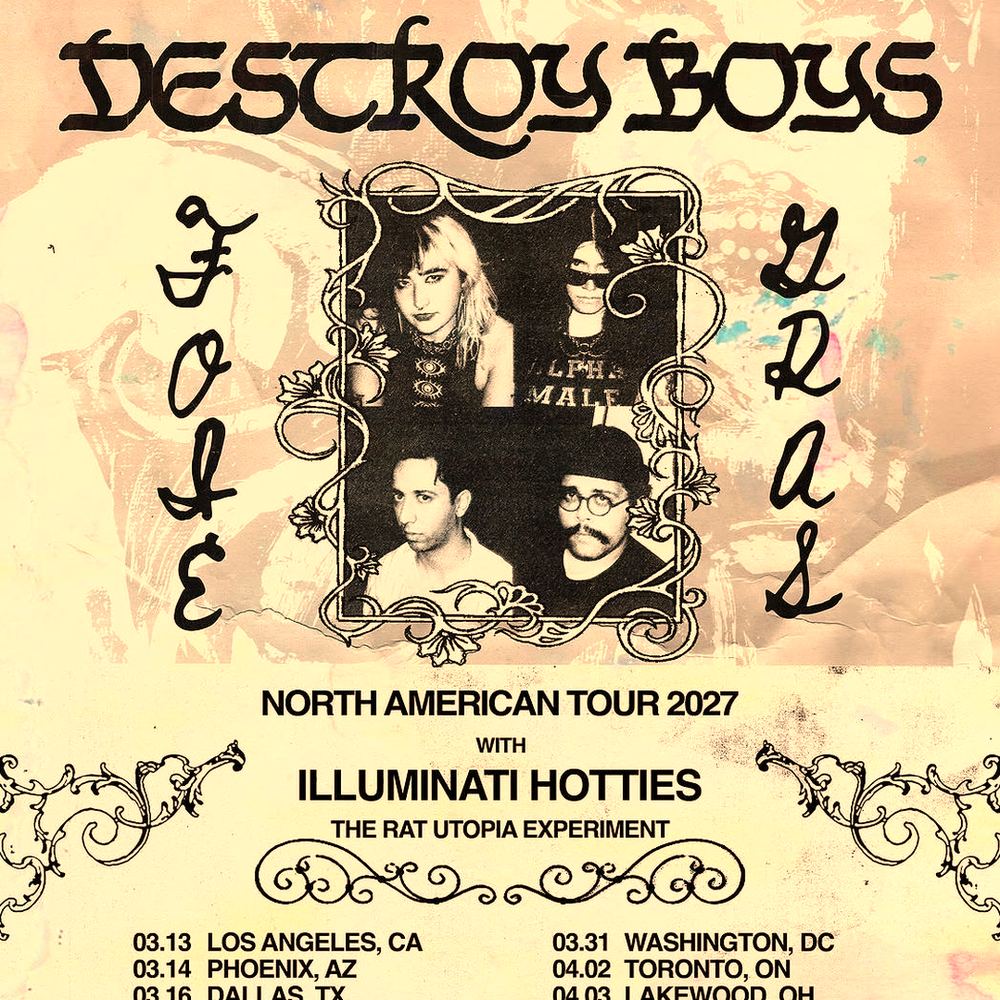 DESTROY BOYS NORTH AMERICAN TOUR 2027 SETLIST PLAYLIST