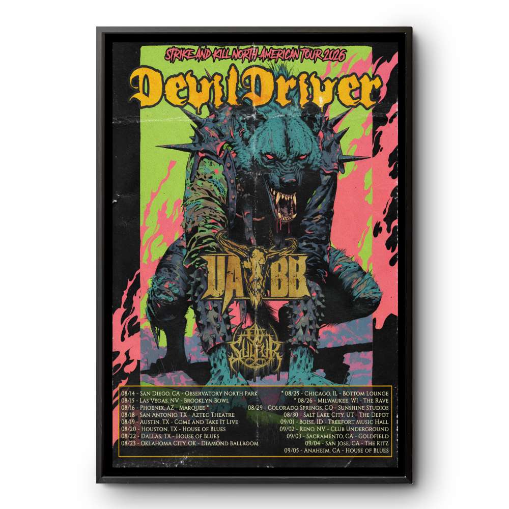 DEVILDRIVER STRIKE AND KILL NORTH AMERICAN TOUR 2026 Setlist Playlist