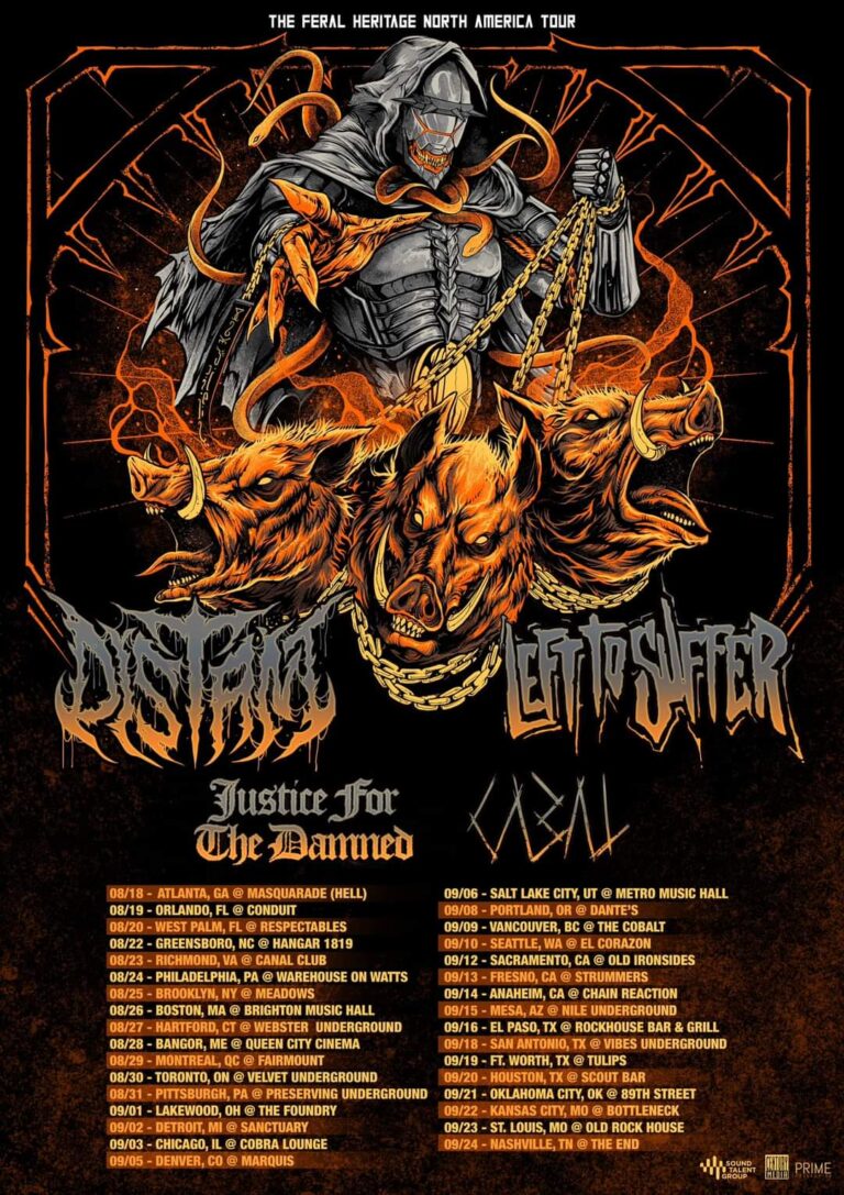 DISTANT/LEFT TO SUFFER The Feral Heritage: North America Tour 2023 Setlist Playlist