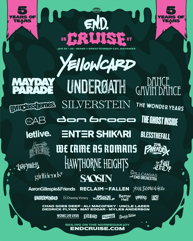 E.N.D. CRUISE 2027 COMPLETE SETLIST PLAYLIST