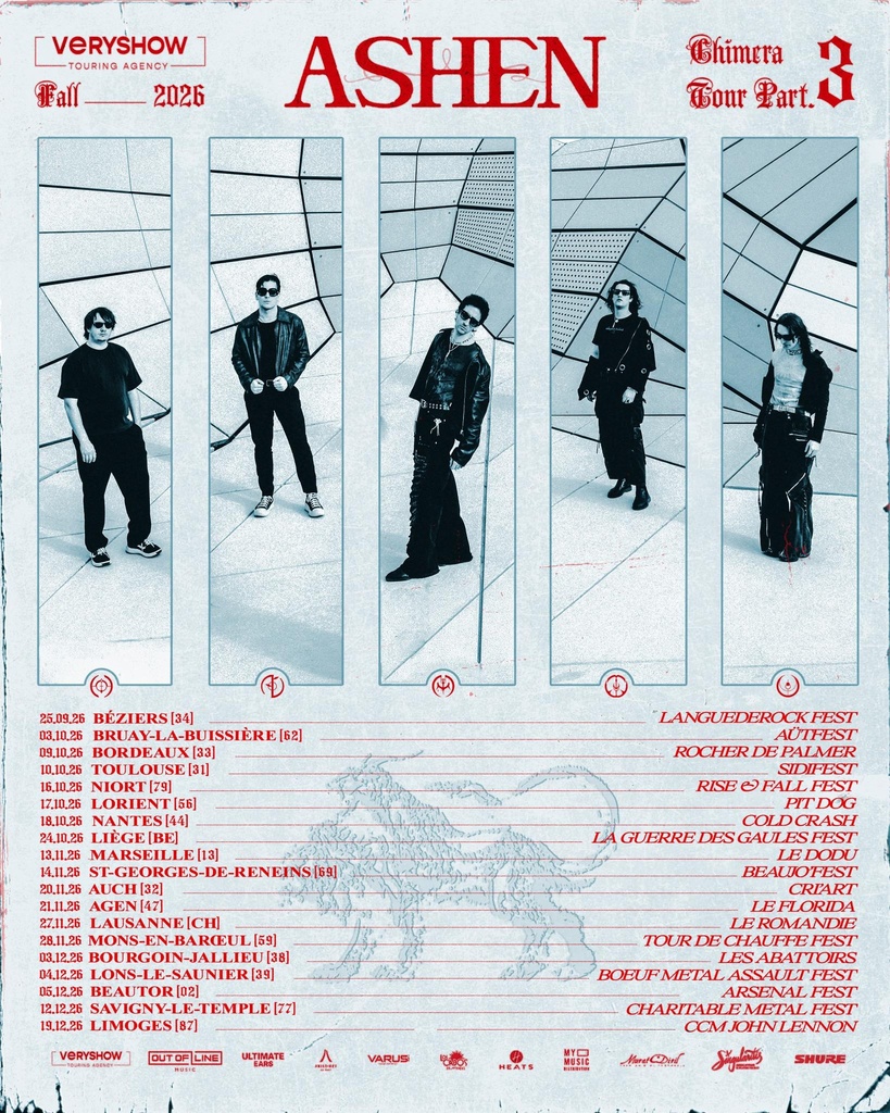 ASHEN CHIMERA TOUR PART. 3 EUROPE 2026 SETLIST PLAYLIST