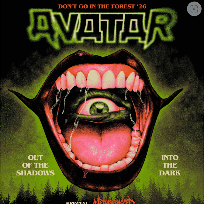 AVATAR Out Of The Shadows Into The Dark 2026 US Tour Setlist Playlist 