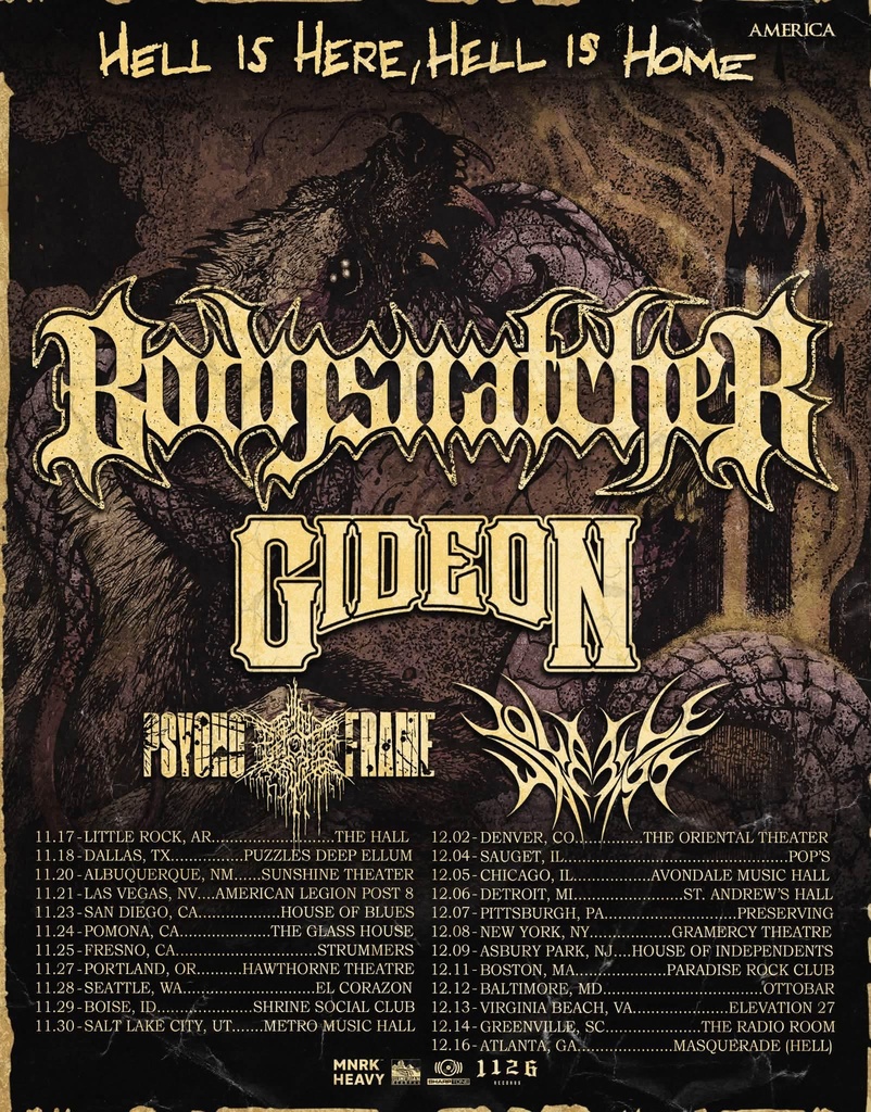 BODYSNATCHER HELL IS HERE, HELL IS HOME AMERICA TOUR 2026 SETLIST PLAYLIST