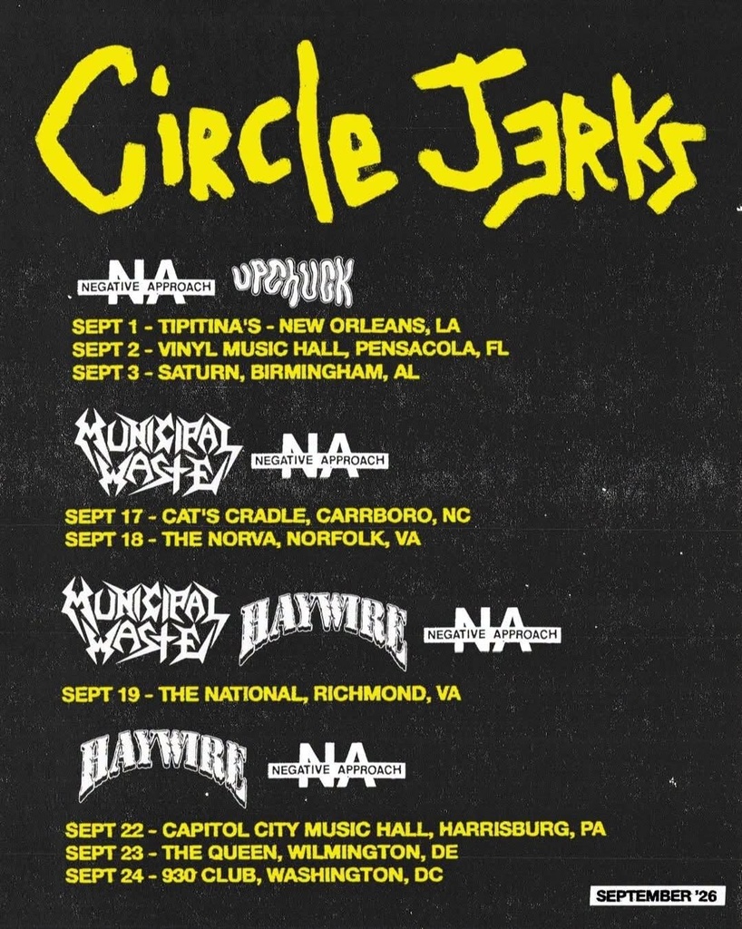 CIRCLE JERKS US 2026 SETLIST PLAYLIST