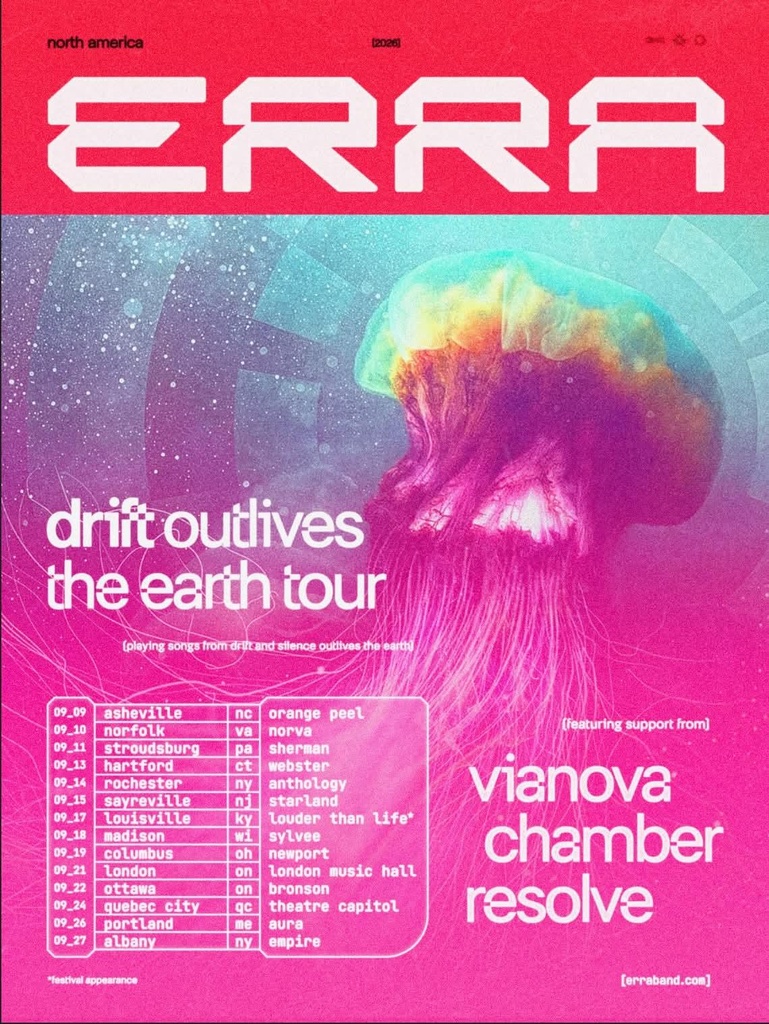 ERRA DRIFT OUTLIVES THE EARTH TOUR NORTH AMERICA 2026 SETLIST PLAYLIST