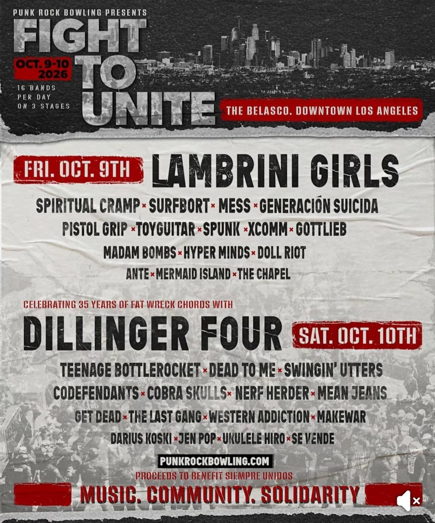 FIGHT TO UNITE 2026 AT BELASCO OCT. 9-10 2026 SETLIST PLAYLIST
