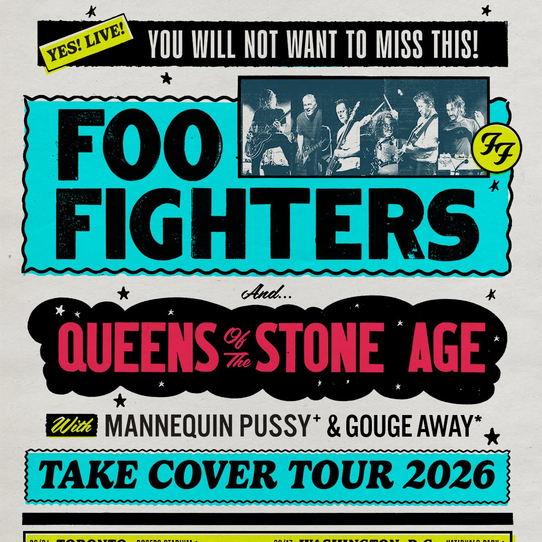 FOO FIGHTERS - Take Cover Tour 2026 Setlist Playlist