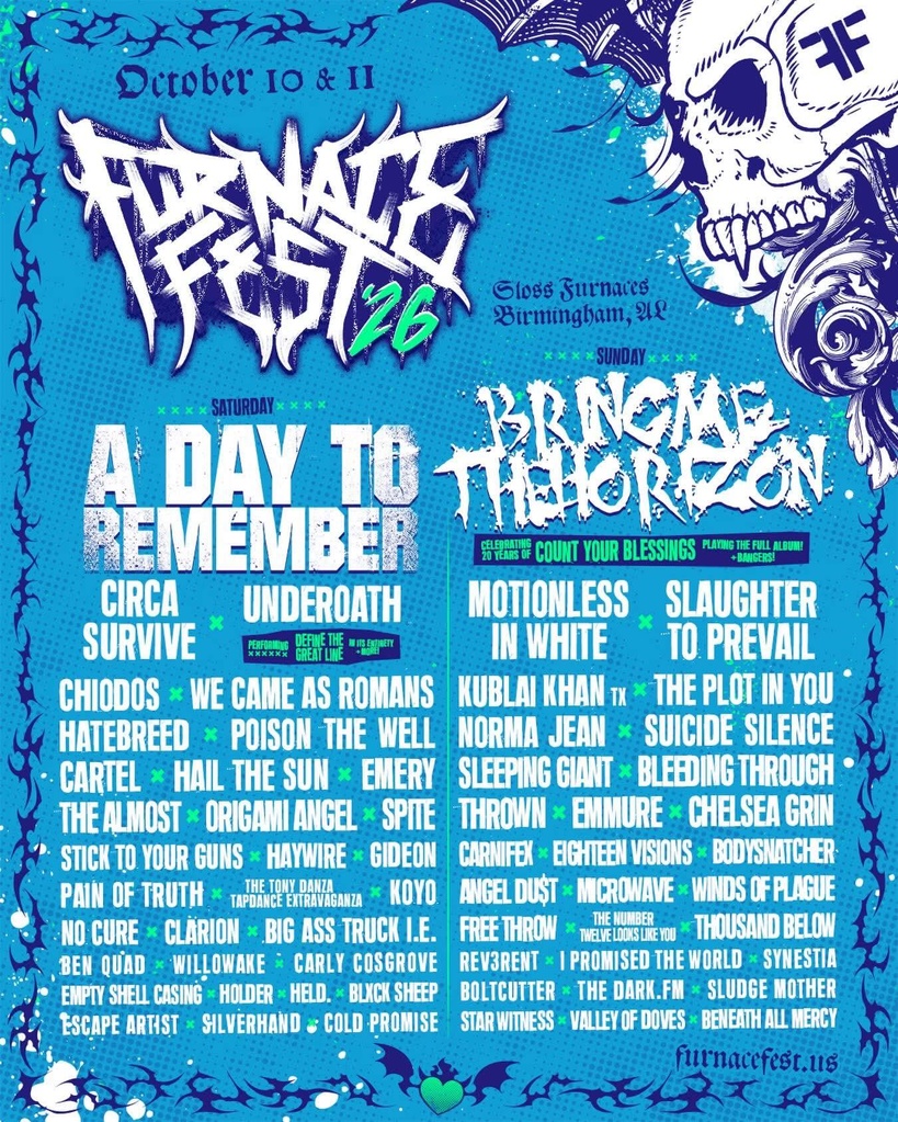 FURNACE FEST 2026 COMPLETE SETLIST PLAYLIST