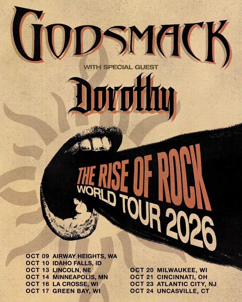 GODSMACK THE RISE OF ROCK WORLD TOUR 2026 SETLIST PLAYLIST