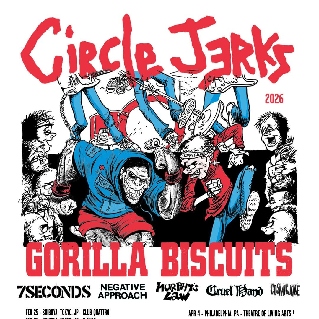 GORILLA BISCUITS / CIRCLE JERKS Spring US Tour 2026 Setlist Playlist 