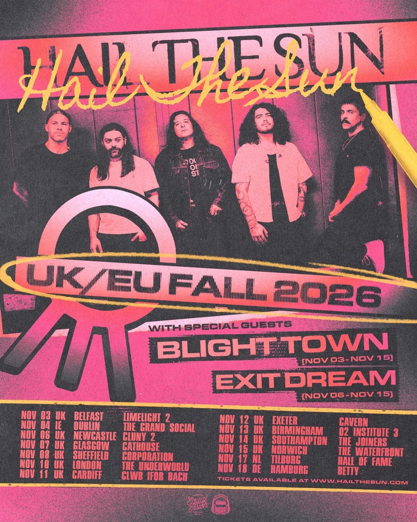 HAIL THE SUN UK/EU FALL TOUR 2026 SETLIST PLAYLIST