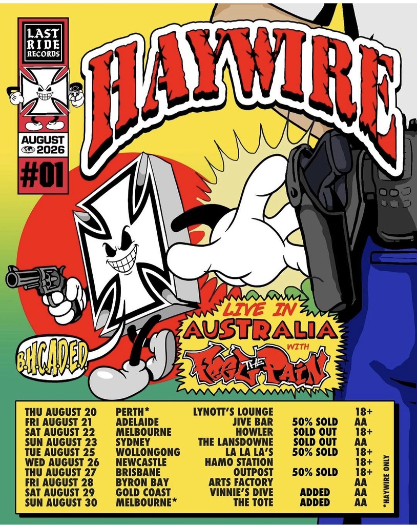 HAYWIRE LIVE IN AUSTRALIA 2026 SETLIST PLAYLIST