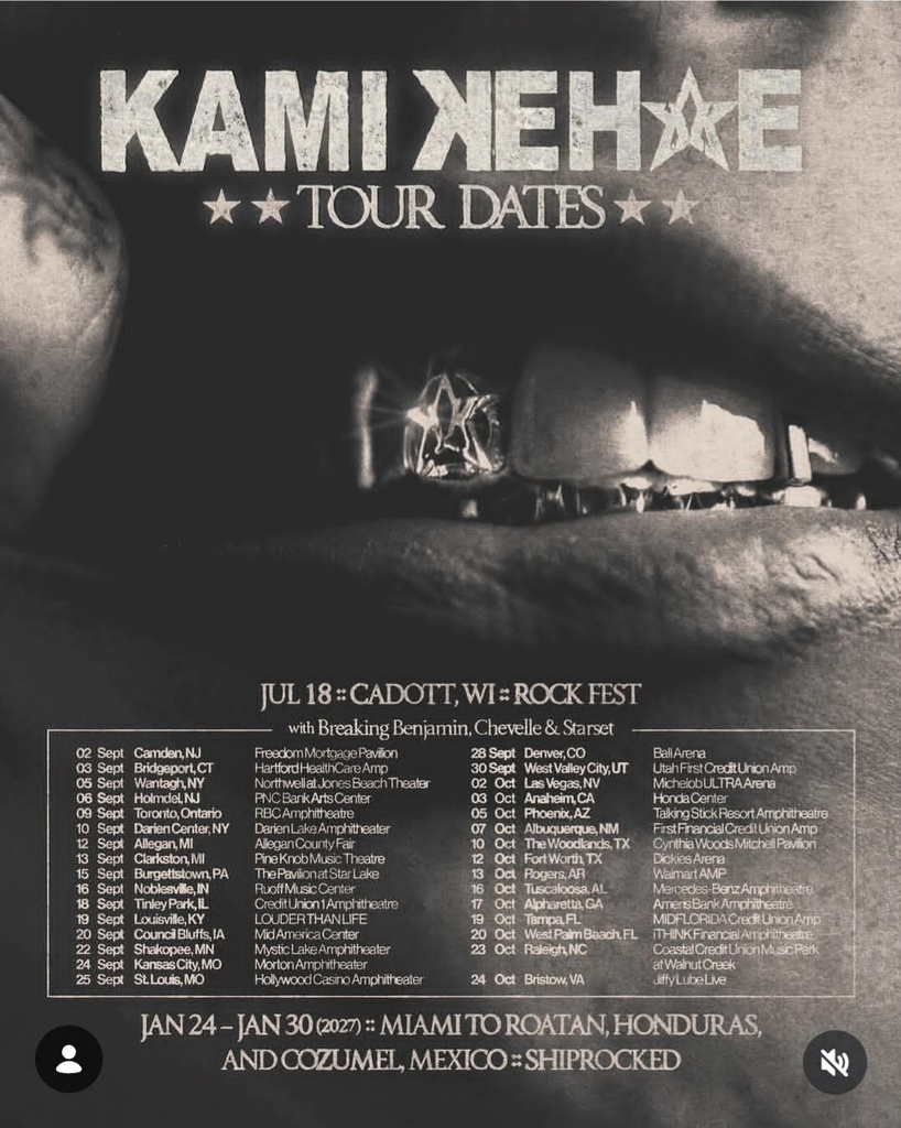 KAMI KEHOE US 2026 SETLIST PLAYLIST