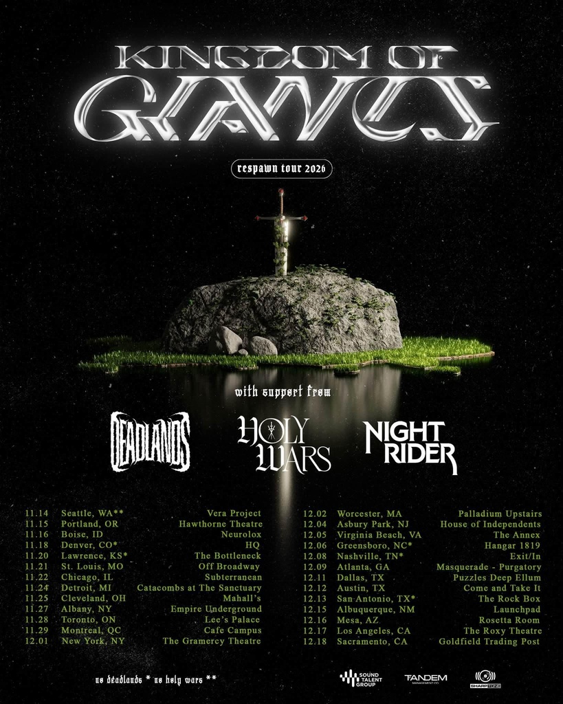 KINGDOM OF GIANTS RESPAWN TOUR 2026 N. AMERICA SETLIST PLAYLIST