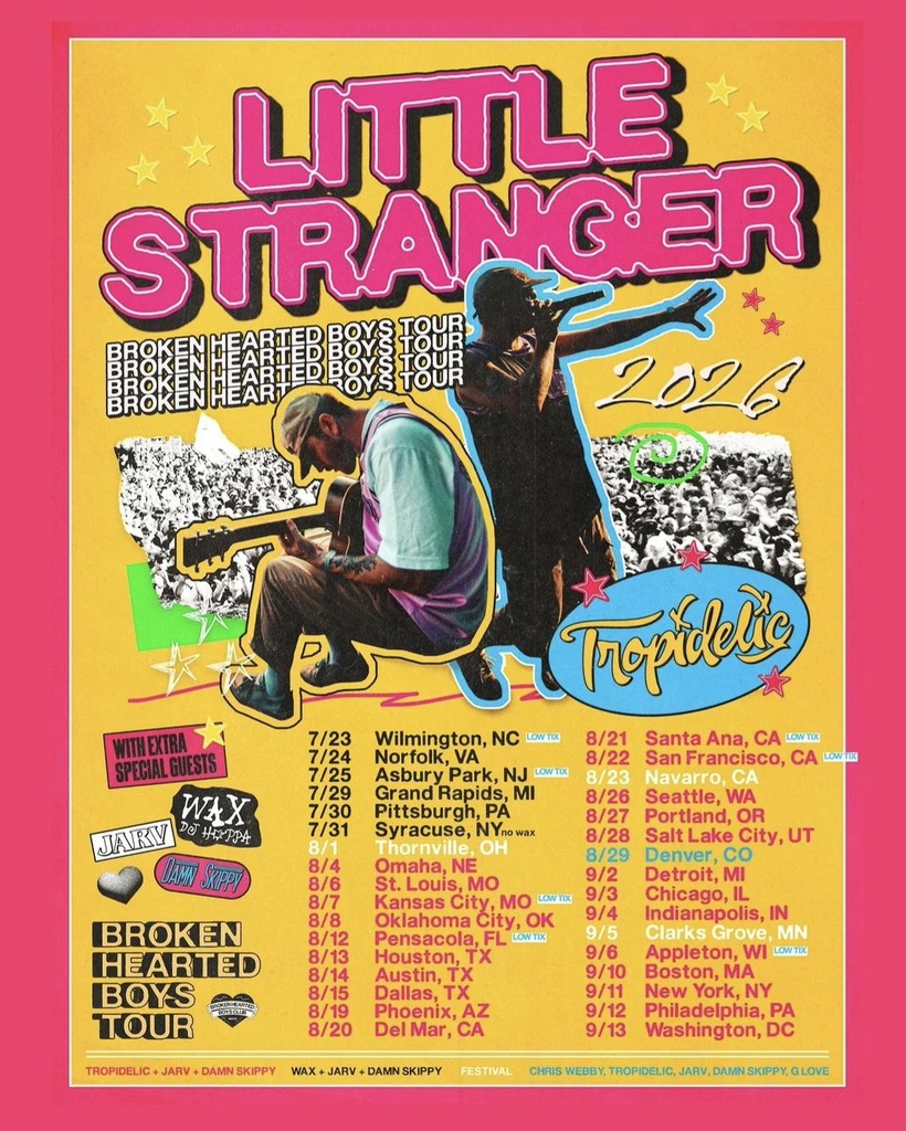 LITTLE STRANGER BROKEN HEARTED BOYS TOUR US 2026 SETLIST PLAYLIST