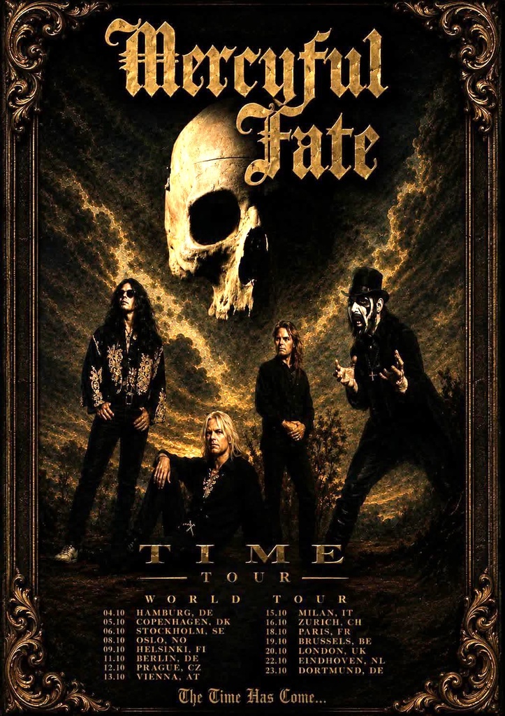 MERCYFUL FATE TIME TOUR WORLD TOUR 2026 SETLIST PLAYLIST