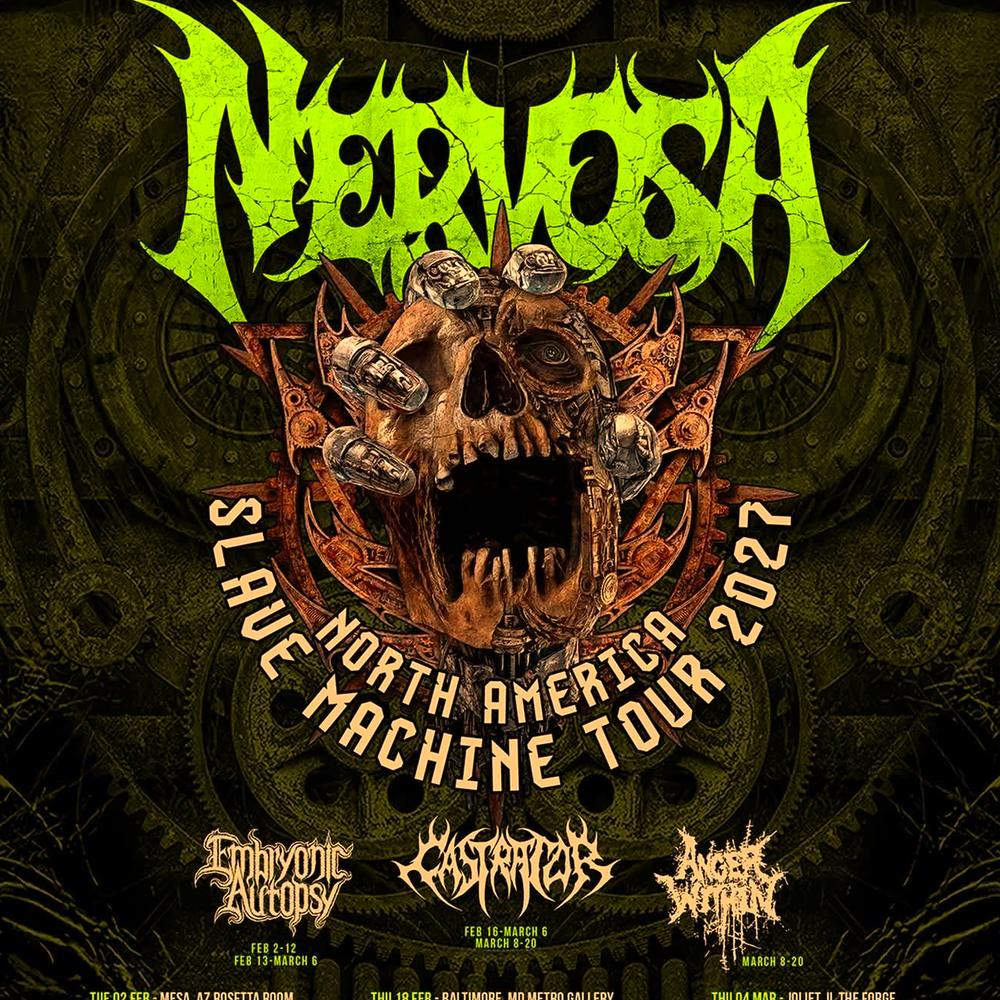 NERVOSA SLAVE MACHINE NORTH AMERICA TOUR 2027 SETLIST PLAYLIST