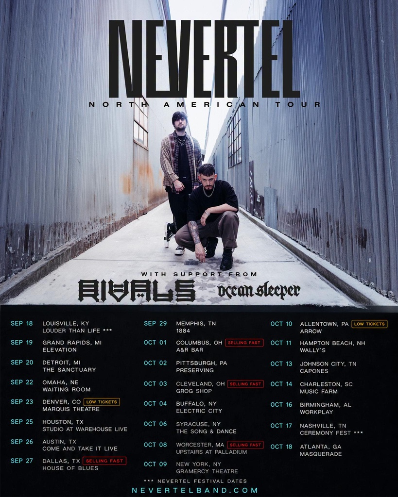 NEVERTEL NORTH AMERICAN TOUR 2026 SETLIST PLAYLIST