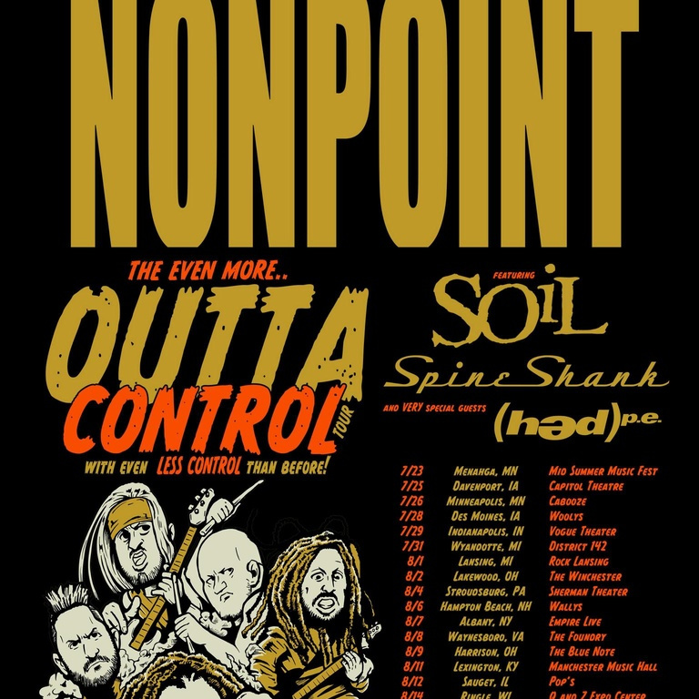 NONPOINT THE EVEN MORE.. OUTTA CONTROL TOUR US 2026 Setlist Playlist