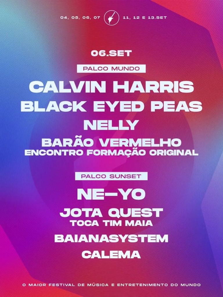 ROCK IN RIO BRASIL SEPTEMBER 6TH COMPLETE SETLIST PLAYLIST