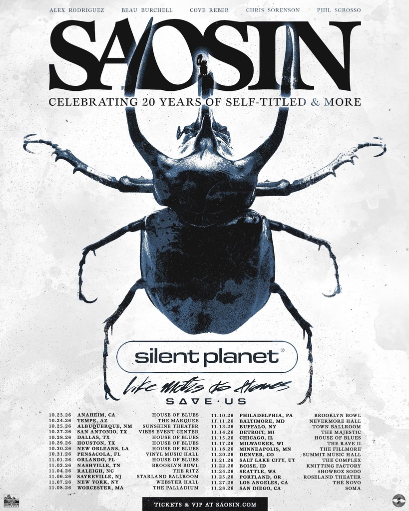 SAOSIN CELEBRATING 20 YEARS OF SELF-TITLED & MORE US 2026 SETLIST PLAYLIST