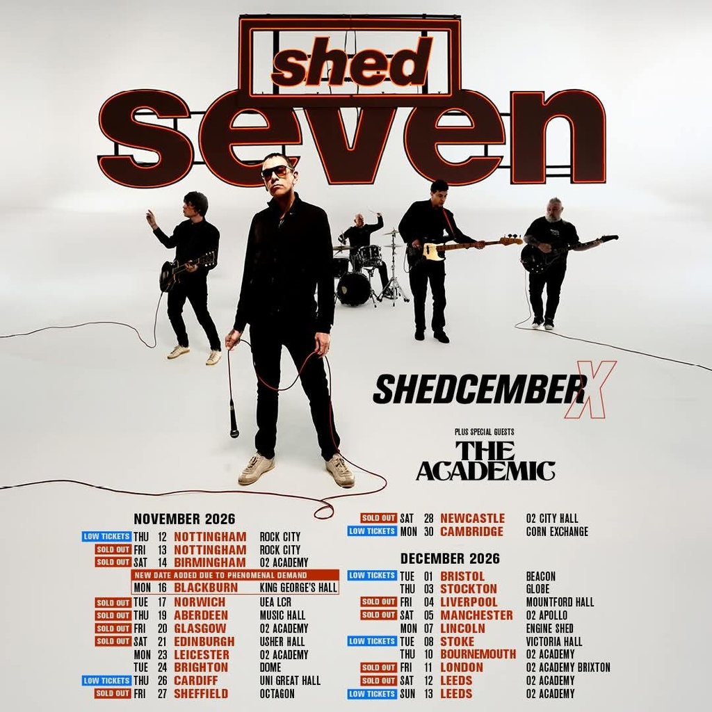 SHED SEVEN SHEDCEMBER X UK 2026 SETLIST PLAYLIST