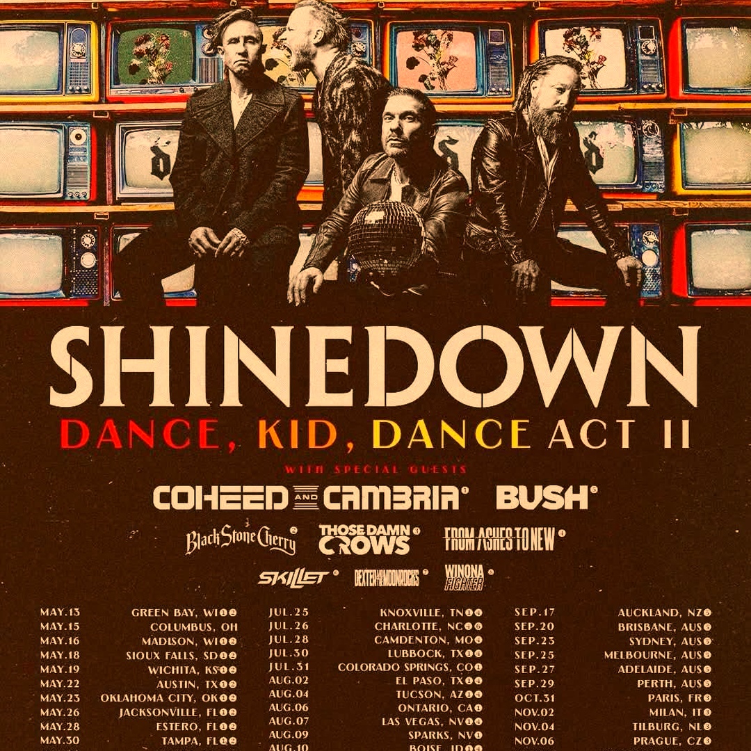 SHINEDOWN DANCE, KID, DANCE ACT II World Tour 2026 Setlist Playlist