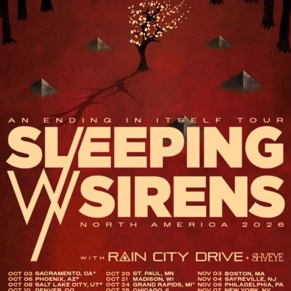 SLEEPING WITH SIRENS AN ENDING IN ITSELF TOUR NORTH AMERICA 2026 SETLIST PLAYLIST