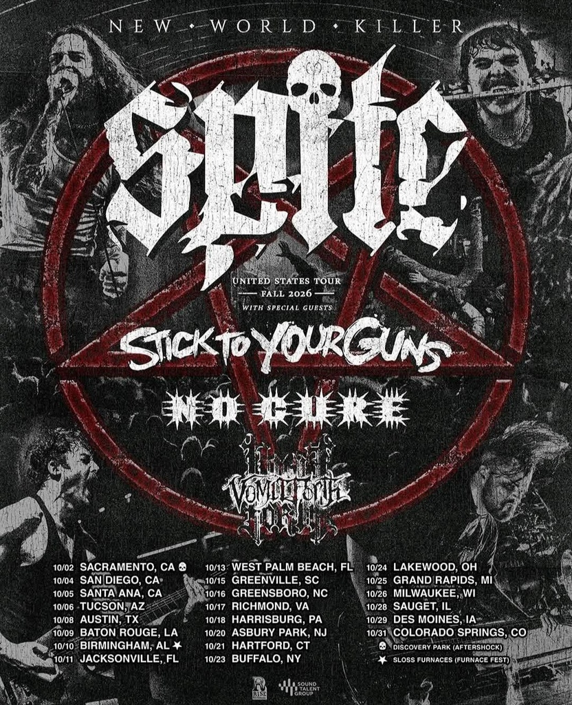 SPITE NEW WORLD KILLER UNITED STATES TOUR 2026 SETLIST PLAYLIST
