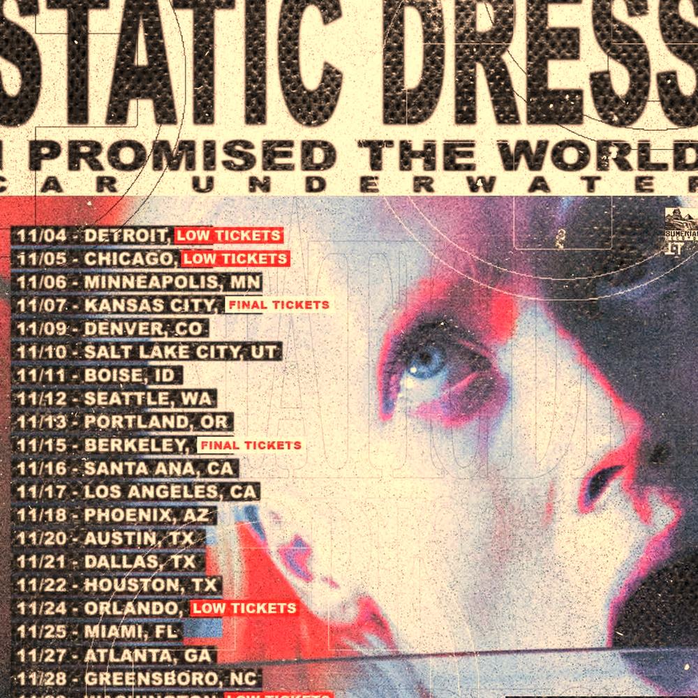 STATIC DRESS INJURY EPISODE USA TOUR 2026 SETLIST PLAYLIST